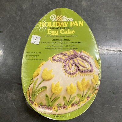 Vintage Holiday Egg Cake Pan Mold  Wilton # 2105-700