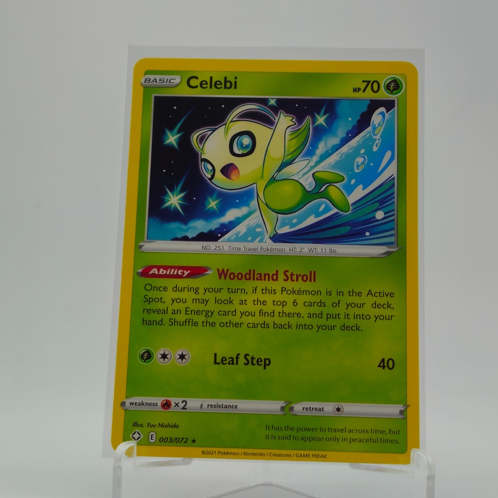 Celebi Shining Fates 003/072 Pokemon TCG Card NM/M Reverse Holo