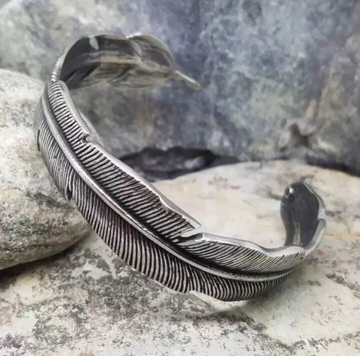 Feather cuff cheap bracelet