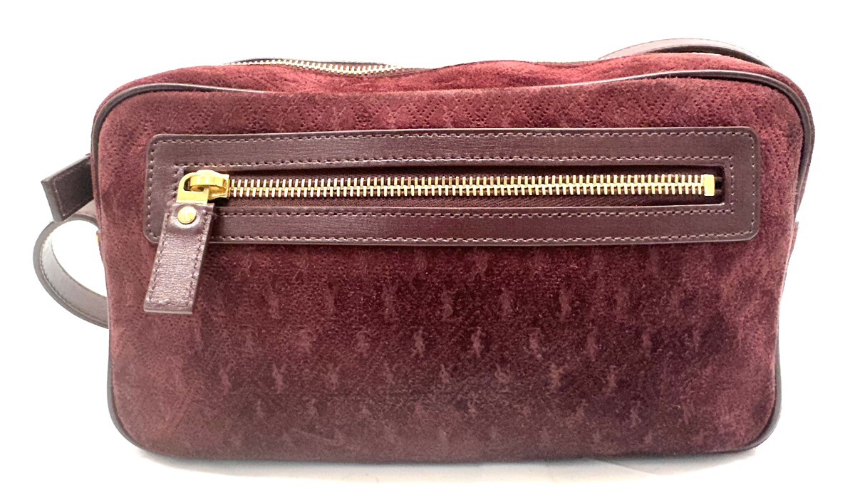 Borsa per fotocamera Saint Laurent in camoscio con monogramma all over! (CMP095725)