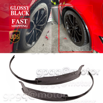 #ad For Corvette C7 Z06 2014 2019 Glossy Black Rear Wheel Molding Trim Fender Flares $129.99