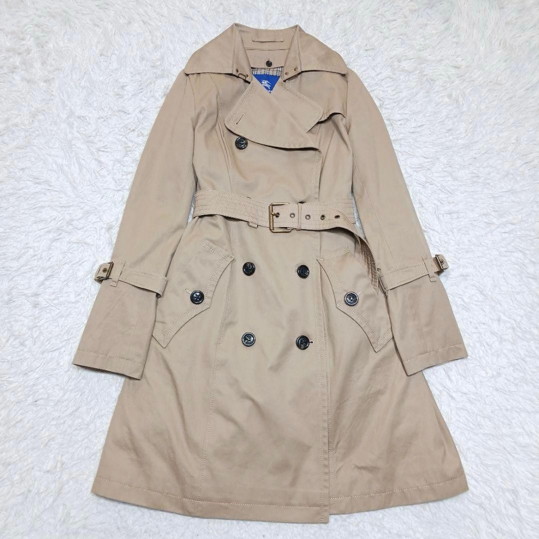 Vintage Burberry Blue Label Trench Coat Nova Check US S Japan thumbnail 4