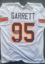 Myles Garrett Signed Cleveland Browns White Color Rush XL Jersey Beckett