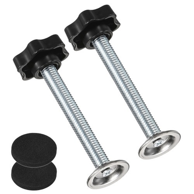 #ad 2 Pack M10x75mm Star Clamping Knobs with Screws Pressure Plate Rubber Pad AU $15.11