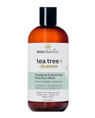 Era Organics Purifying Tea Tree Oil Face Wash - Balancing Cleanser for Oily, Ble