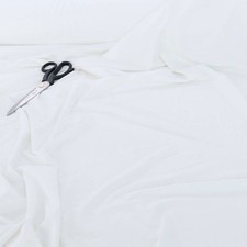 1,5m  weißer Jersey Baumwollstoff weicher Be...