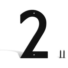 4 Inch Metal House Numbers and Letters, Black Modern Address Signs, Outdoo