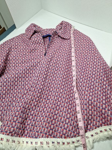 Youtsey Shaw, One Size, Zip, Multicolored, Polyester, Fringe, Retro - Picture 5 of 6