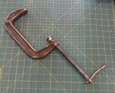 Used Vintage Heavy Duty Colombian C-Clamp 6"  , 150 MM Clamp