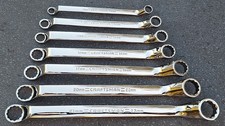 Nos Craftsman Professional Usa Metric 7-pc Deep Offset Double Box Wrench Set Mm
