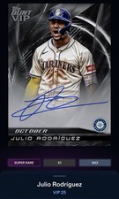 25 Topps Bunt DIGITAL VIP Black Signature Julio Rodriguez