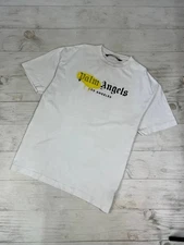 Palm Angels Los Angeles Sprayed Logo Men Size 2XL White