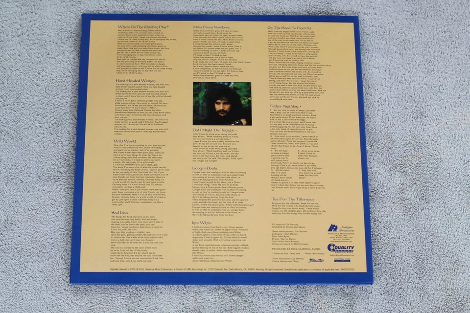 Cat Stevens  - Tea For The Tillerman -  Gatefold Audiophile LP - Image 3 of 4
