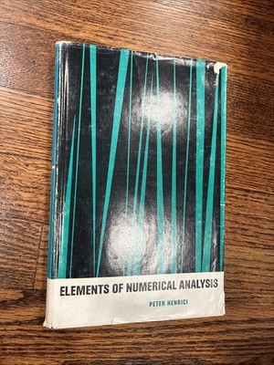 Elements of Numerical Analysis by Peter Henrici 1964 HC / DJ