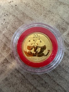 2009 1/20 oz Gold China panda 50 yuan .999 AU Chinese Coin