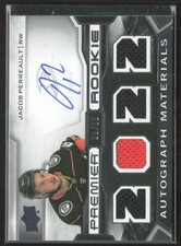 2022-23 UD Premier Jacob Perreault PRA-JP 2022 /99 RC Auto