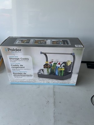 Polder Under Sink Storage Caddy Gray 15 Lb Capacity Classic Toolbox Home Garden