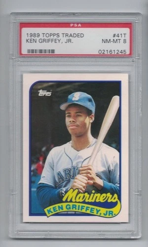 1989 TOPPS TRADED #41T KEN GRIFFEY JR GRADED PSA 8 NM-MT ROOKIE