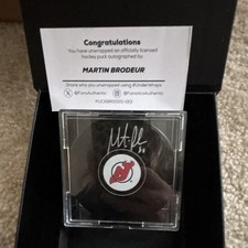Martin Brodeur Autographed New Jersey Devils Hockey Puck - Fanatics Authentic