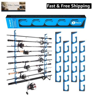 H5 Horizontal Fishing Rod/Pole Holders for Garage, Wall Ceiling Mounted Fishi...