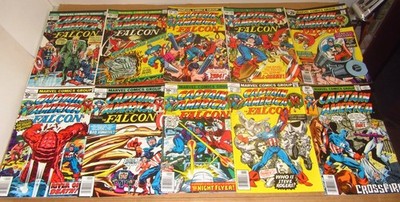 Captain America (and Falcon) Mid/Hi-Grade Lot (x10) 1974-1979 Origin..Jack Kirby