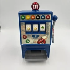 M&M's World Slot Machine Candy Dispenser Las Vegas Reels Spinning VGC