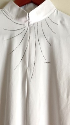 Animo Show Shirt New with Tags white with silver crystals Size IT42 (us 4/ Sm)
