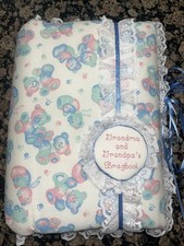 Rare Vintage Homemade Grandma And Grandpa  s Photo Album Puffy Fabric 80s 90s