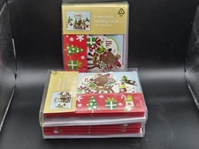3 Lot of 6 3D Christmas Cards Reindeer Pop Out New Heirloom Holiday Card Boxes