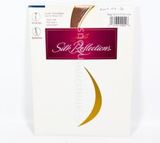 Hanes Silk Reflections Silky LITTLE COLOR Sandlefoot Garter Stocking 728 Size 1