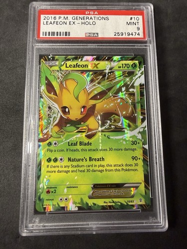 Leafeon-EX graded PSA 9 for sale on eBay