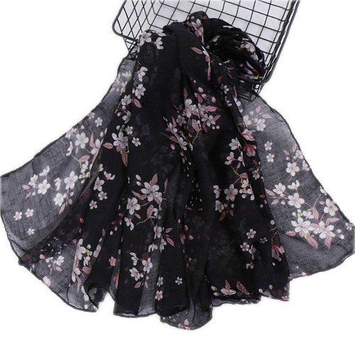Scarf Women's Muslim Hijab Floral Wrap Scarves Long Shawls Shawl Hijab Viscose - Picture 2 of 18