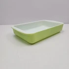 Vintage PYREX retangle baking dish #231 1.5 Quart lime green ovenware