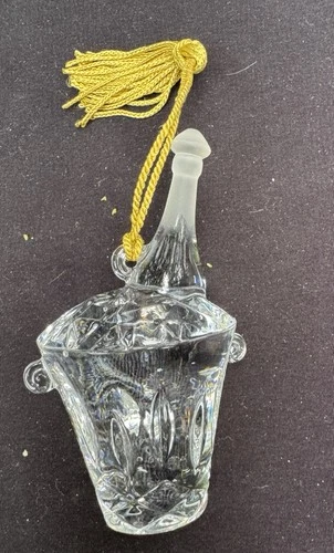 Gorham Crystal Champagne Wine Ice Bucket Ornament 2000 *No Box* -S1B