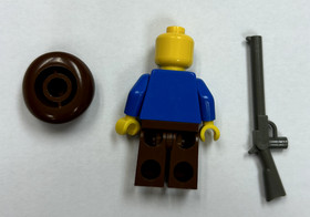LEGO Cowboy vest blue shirt Western minifigure 6765 Gold City Junction