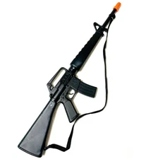 TOY Cap Gun M-16 ARMY Marine Rifle Military DIECAST METAL Capgun