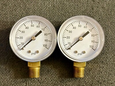 MISURATORE DI PRESSIONE 70 Mm Con Interni In Ottone 200 PSI 1/4 NPT Montaggio Inferiore DE EUR 6 - Foto 5