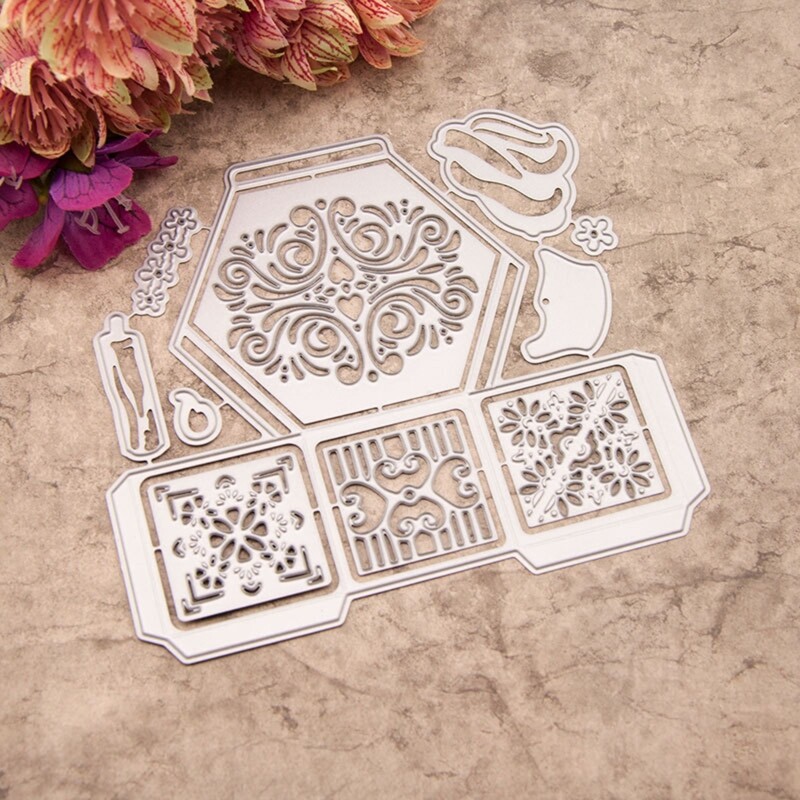 Cute Delicate Gifts Box Metal Die Cuts Stencils Birthday Cards Making