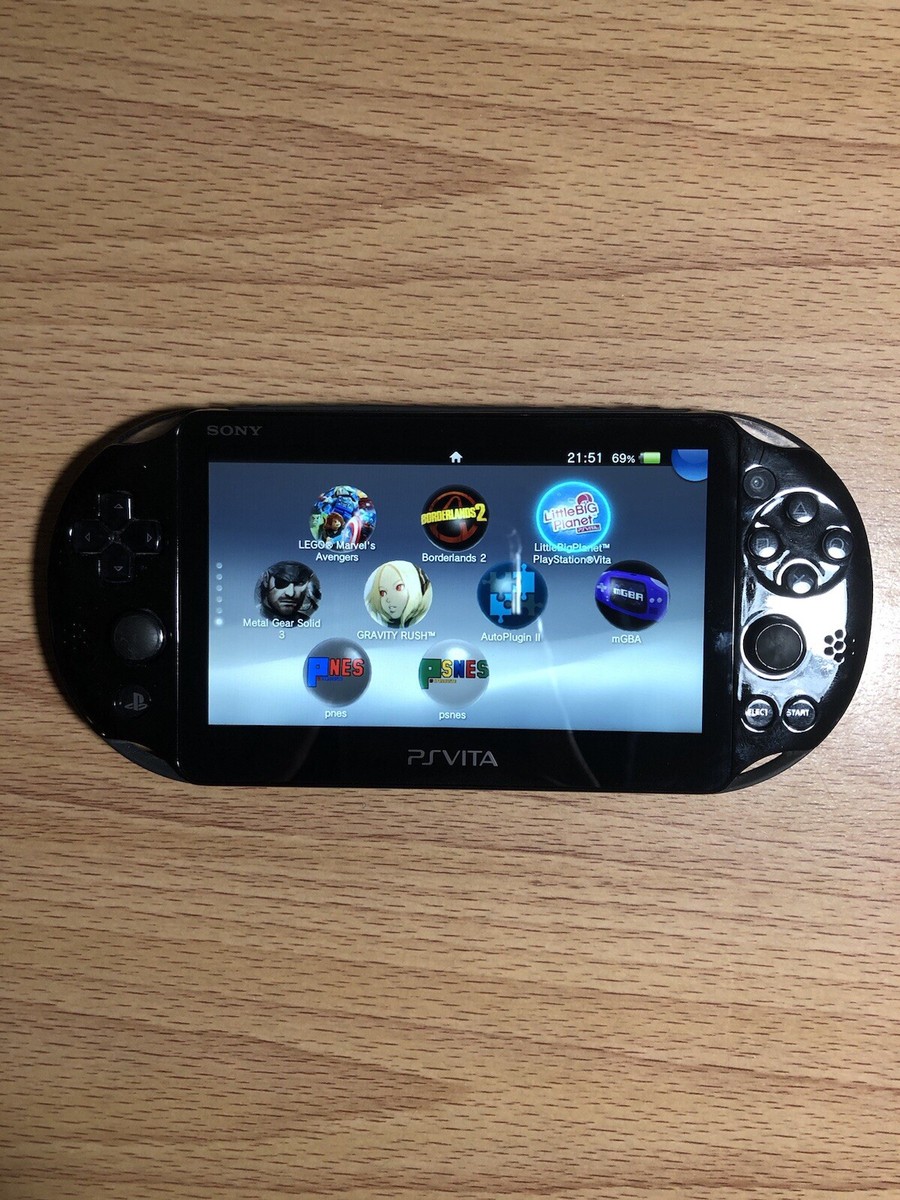 ps vita 2000 black w/100+ games, 64gb, and complete | eBay