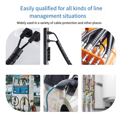 2M 10mm/16mm/28mm Spiral Cable Wrap Tidy Cord Wire Banding Storage Organizer│ - Bild 8 von 18