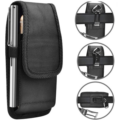 For Sonim XP10 Nylon Pouch Holster Belt Clip Case