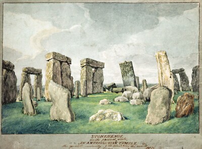 English School: ''Stonehenge in its Present State'' (1821) - Giclee Fine Art Print