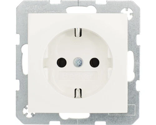 Berker S.1 Polarweiß glänzend Schuko Steckdosen Schalter Wippe Rahmen wählbar - Bild 2 von 4