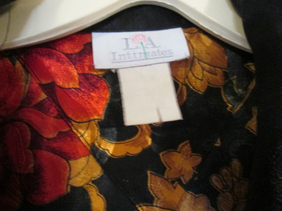 De Colección L.A. Intimates Multi Floral Botones Bolsillo Camisa de Noche Vestido Bata Para Mujer M Foto 3 de 4