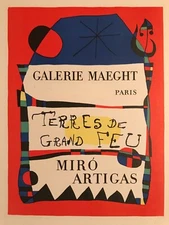 1959 Joan Miro Poster  Galerie Maeght Original Lithograph Mourlot 