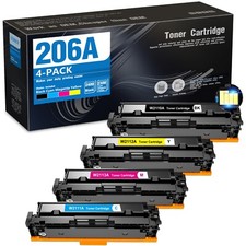 FADSOON  4-PacK 206A W2110A Toner For HP Laserjet Pro M255nw MFP M283fdn 206X