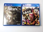Fallout 4 + Rage 2 Sony PS4 lot of 2