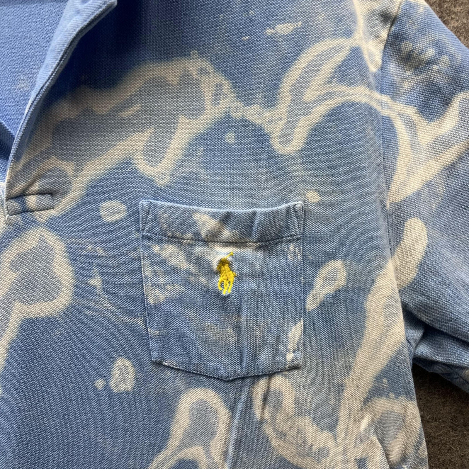 Polo Shirt Ralph Lauren uomo XL blu bambino casual pony rugby tasca