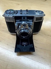 Zeiss Ikon CONTESSA 35mm folding rangefinder camera Tessar f2.8/45mm lens + Case
