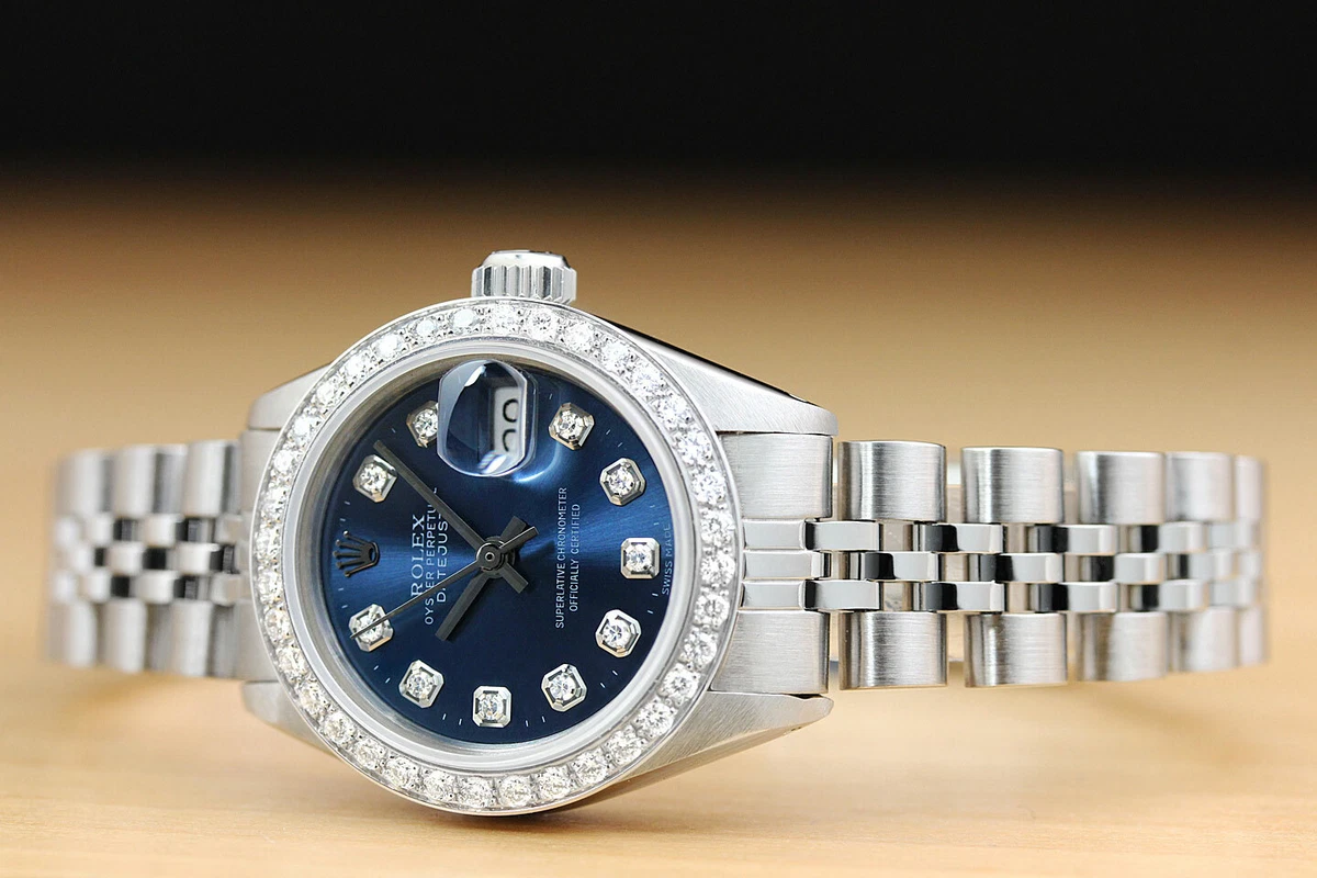 Rolex women's hotsell blue face